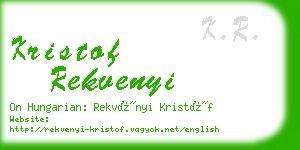 kristof rekvenyi business card